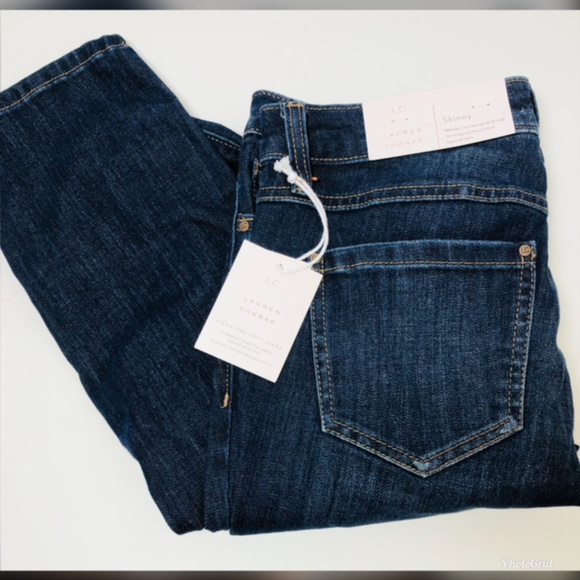SOLD LC Lauren Conrad Skinny Jeans Dark Wash Sz 8 - Picture 3 of 8